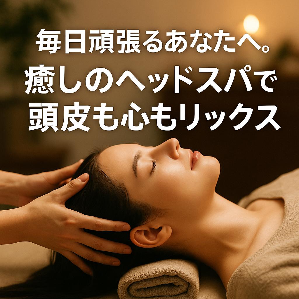 毎日頑張るあなたへ。癒しのヘッドスパで頭皮も心もリラックス